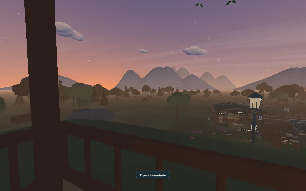 A sunset over the countryside, seen from the farmhouse porch