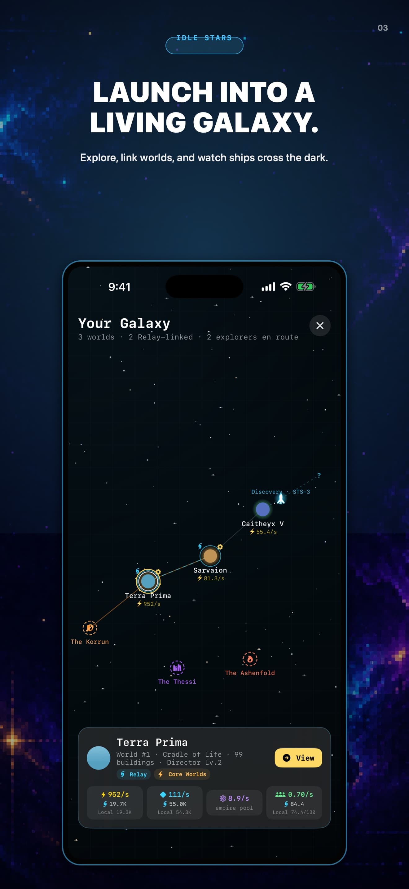 Launch into a living galaxy