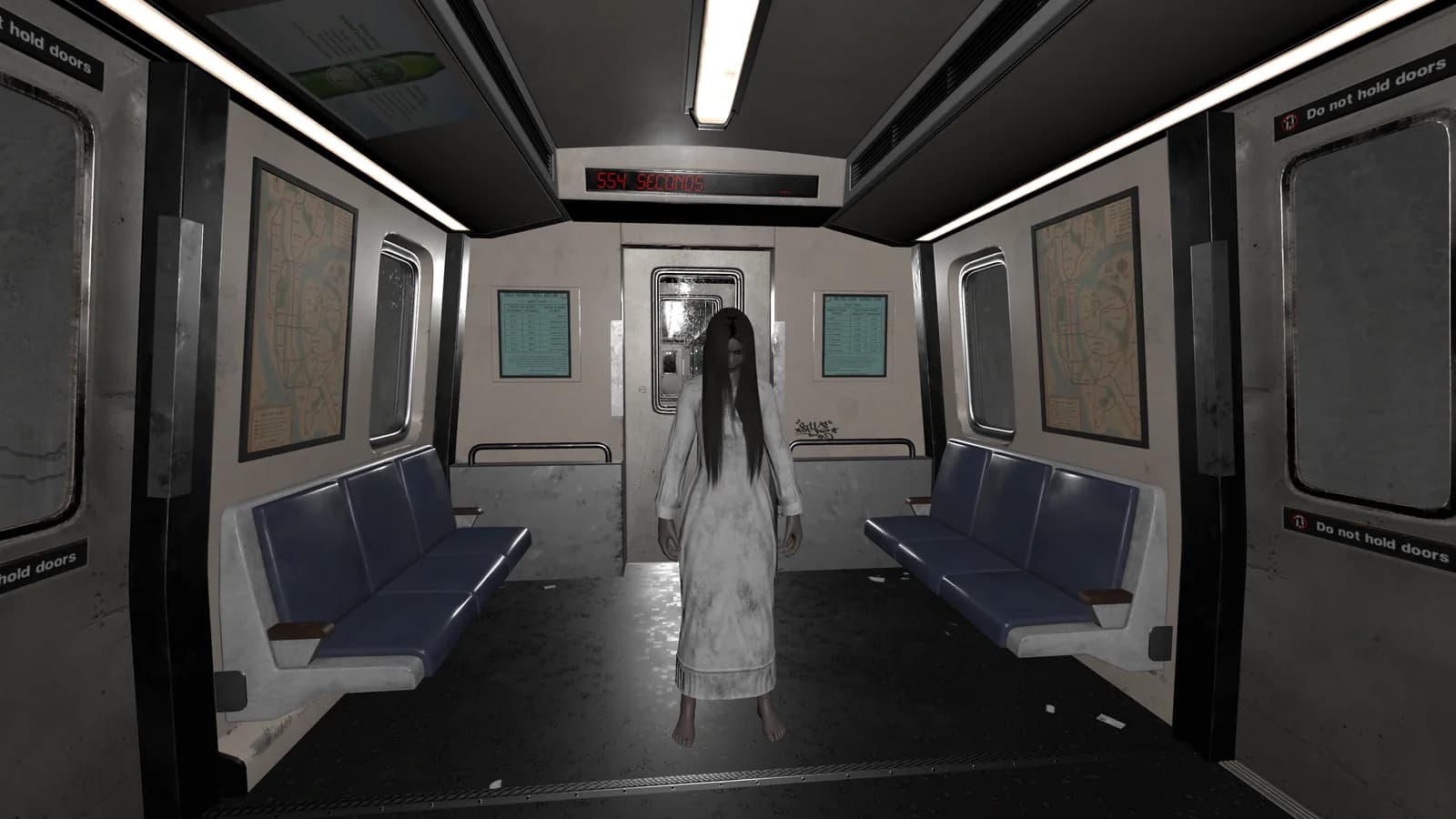 A girl in a white dress standing in the aisle